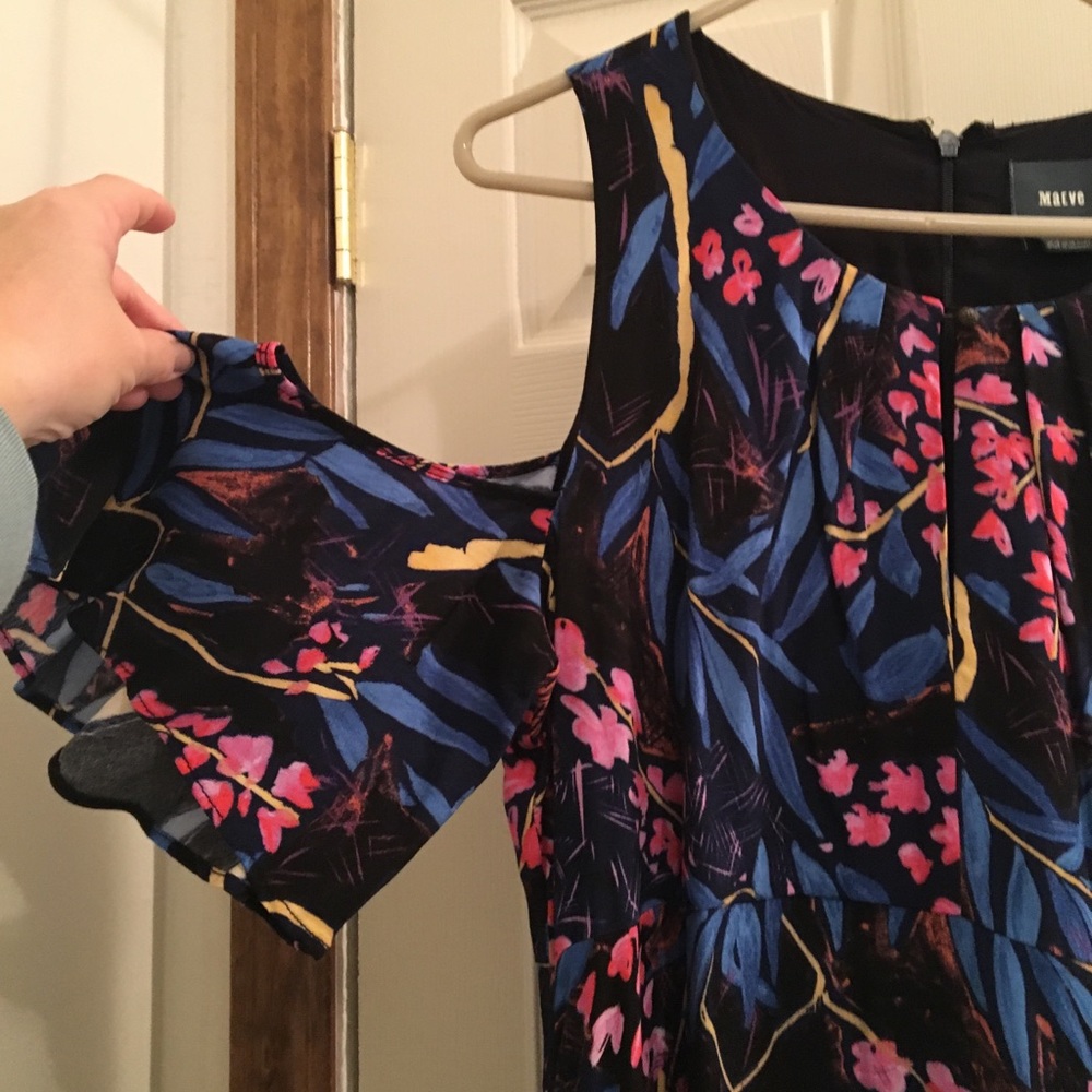 Anthropologie cold shoulder dress.